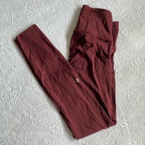 Burgundy Athletic Lululemon Leggings